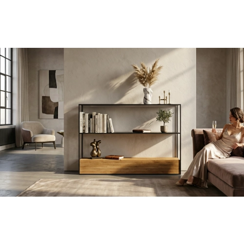 KONSOLA Z DREWNA LITEGO DĄB OLCHA JESION SKD-344